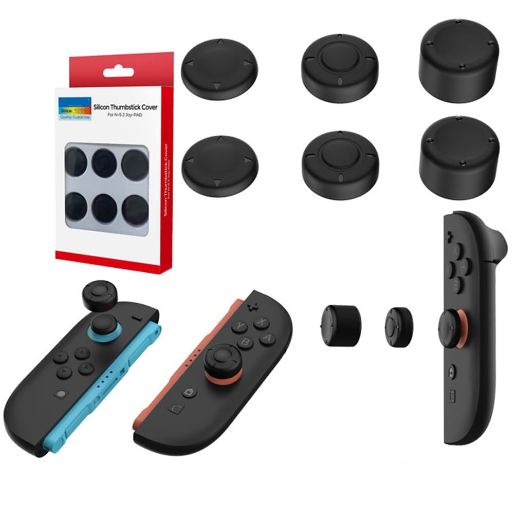 Nintendo Switch 2 Pro Joy Con için 6'sı 1 arada silikon analog